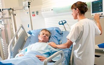 Find a man in the hospital after penis enlargement surgery